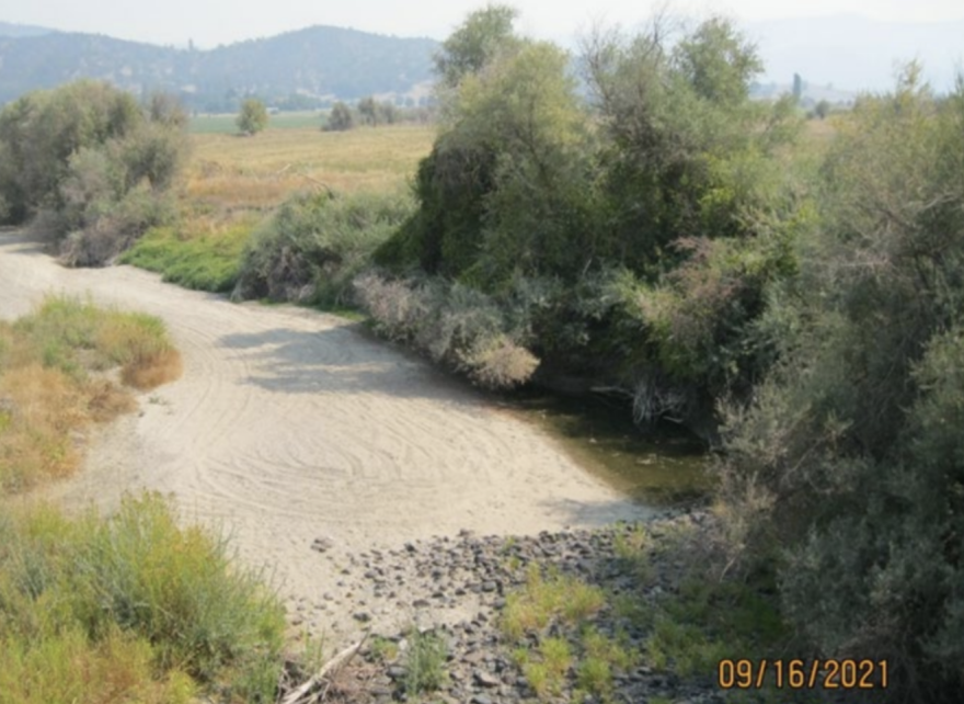 Nearly Dry California Scott River Tributary to Klamath River